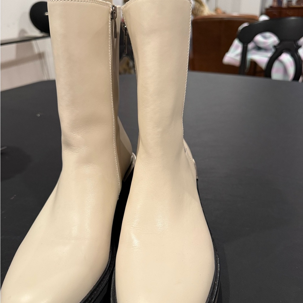 Vince Camuto Off-White Ankle Booties